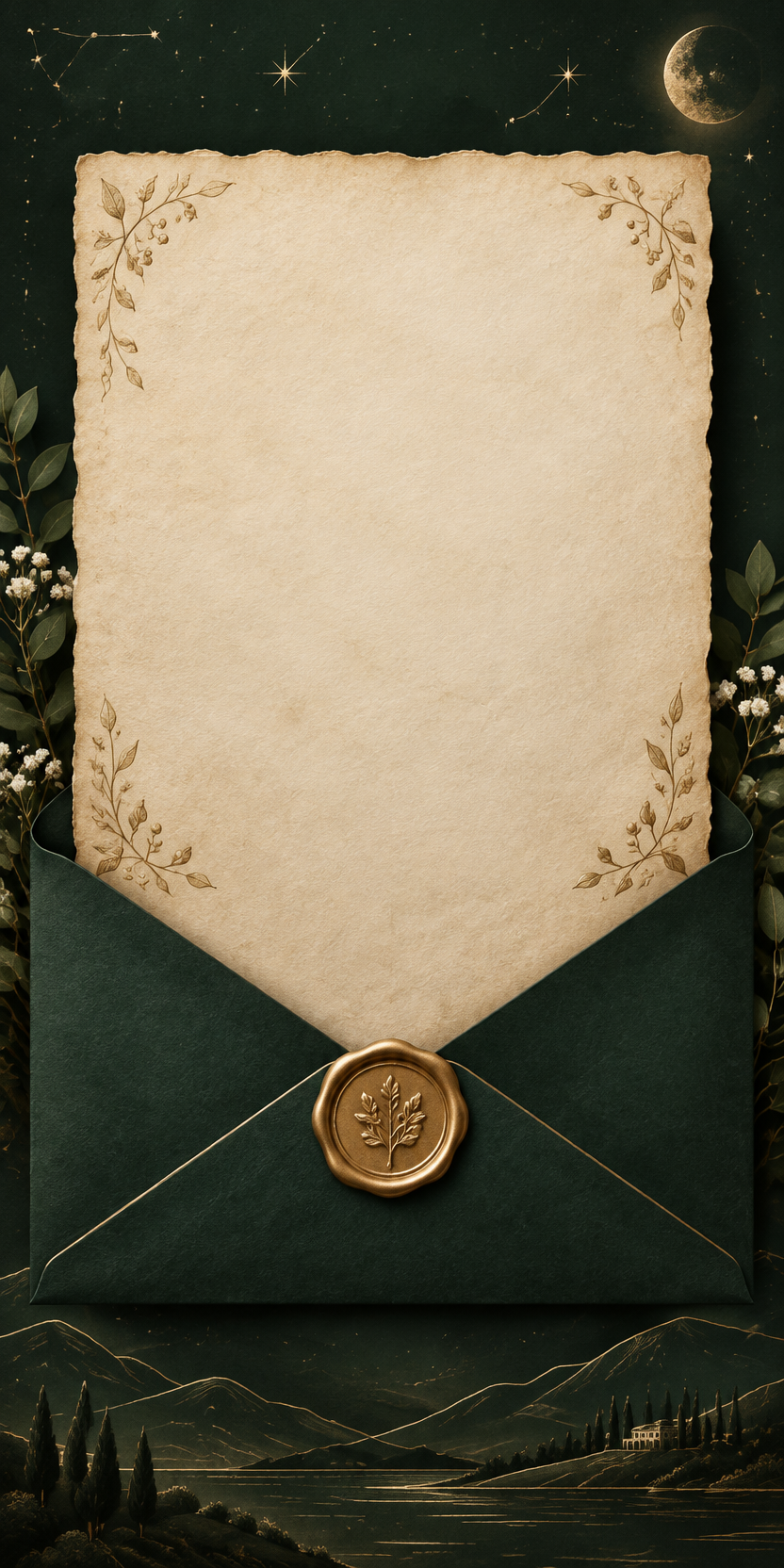 An envelope holding a handwritten letter from Gargi and Tejas